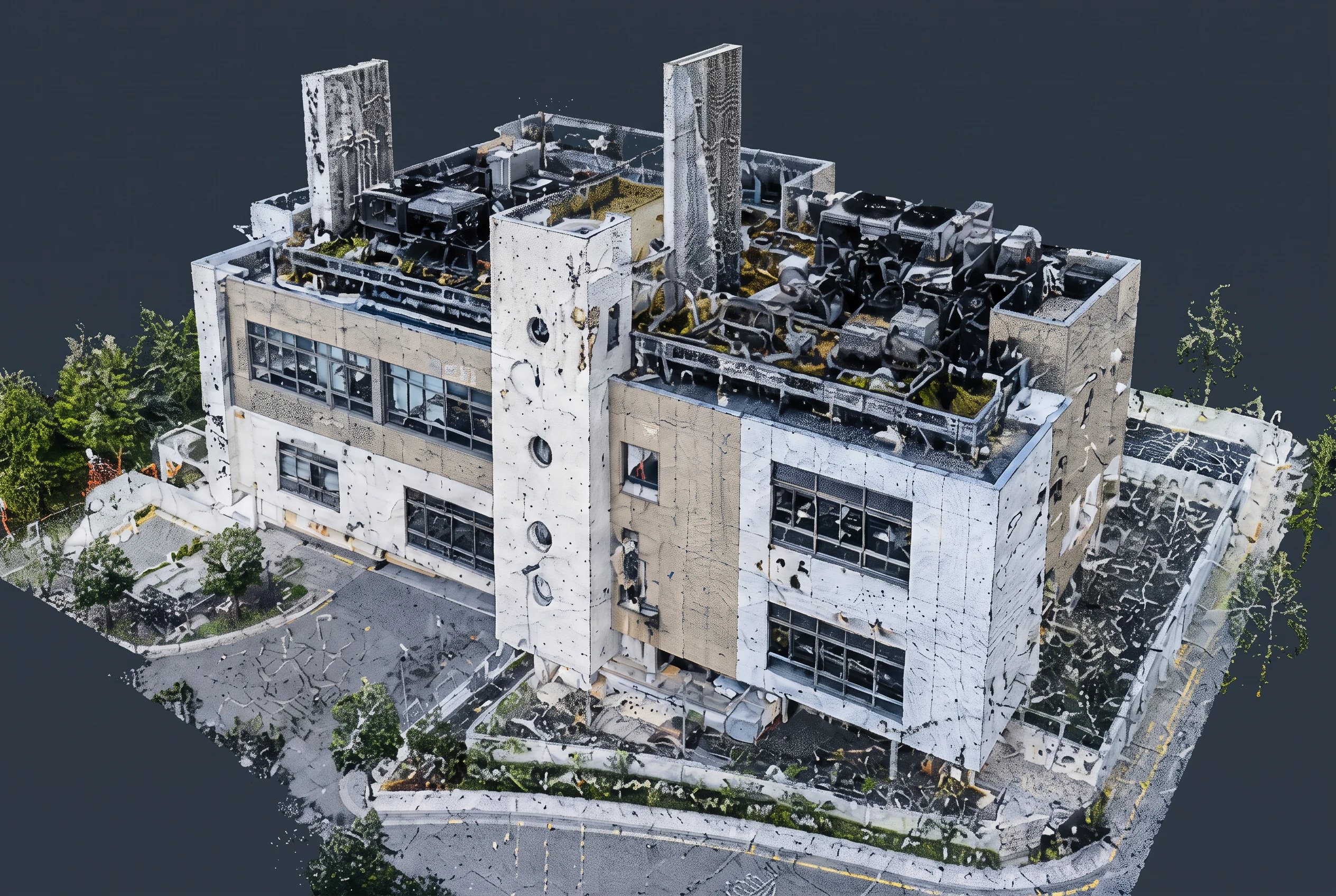 Point-cloud reconstruction of the University Campus research building.