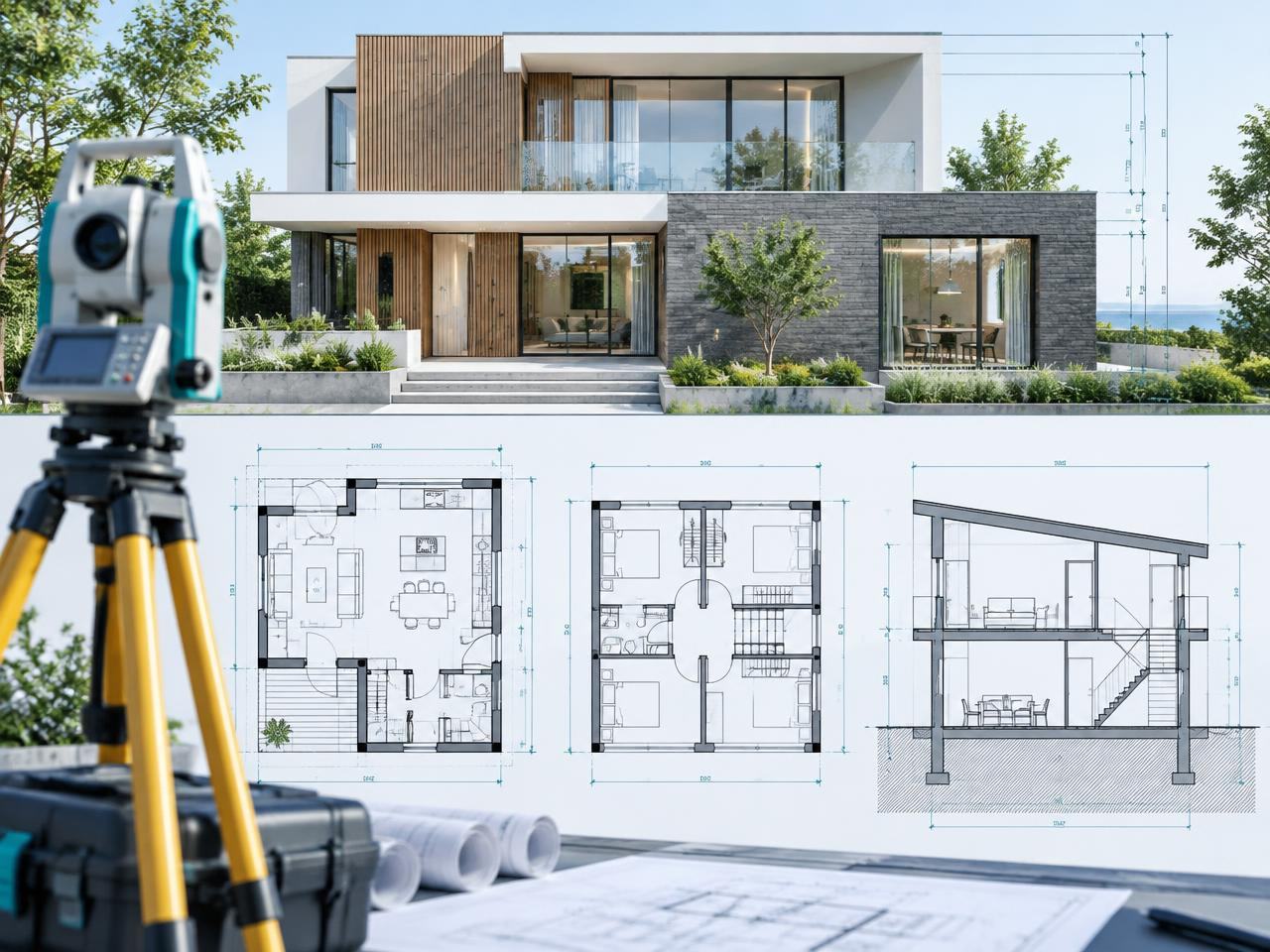 Measured building survey paired with accurate architectural plans and sections